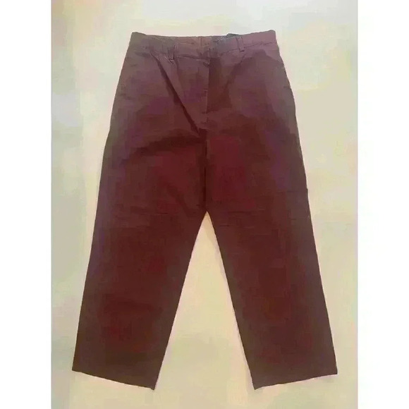 COS Burgundy Solid Color Flat Front Chinos Pants Size EUR 42 - Picture 1 of 6